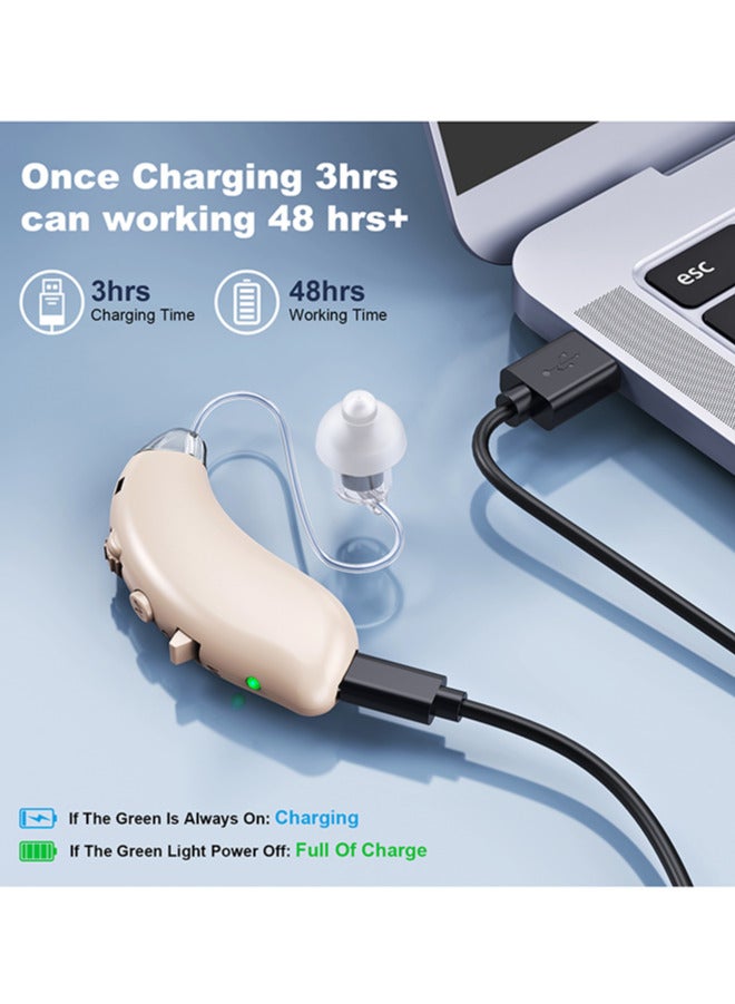 Chixing Medical Hearing Aids Rechargeable for Hearing Loss, Portable and Nearly Invisible (Beige) - Image 4