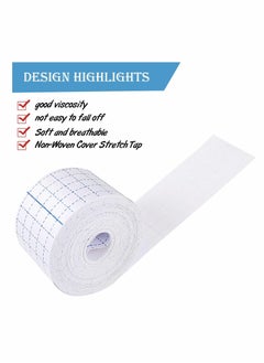 Y&D Non-Woven Cover Roll Stretch Tape Adhesive Bandages Breathable Bandage Cohesive Wrap Protective Film (2 Rolls 2 Inch x 10.94 Yard)  - Image 5