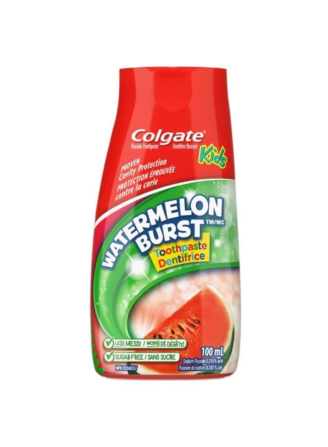 كولجيت معجون أسنان وغسول فم كولجيت جل سائل ٢ في ١ للأطفال بنكهة البطيخ ١٠٠ مل - Image 1
