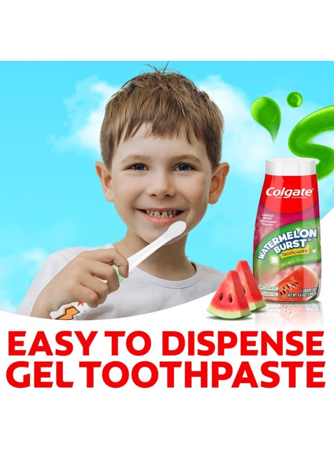 كولجيت معجون أسنان وغسول فم كولجيت جل سائل ٢ في ١ للأطفال بنكهة البطيخ ١٠٠ مل - Image 3