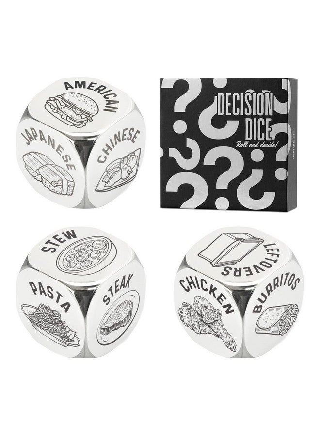 InnoBeta 3 PCS Food Dice Game Food Decision Dice Food Dice for Couple Anniversary Steel Gift for Him Date Night Dice Game Presents from Wife Date Night Christmas Valentine Sweetest Day - Image 1