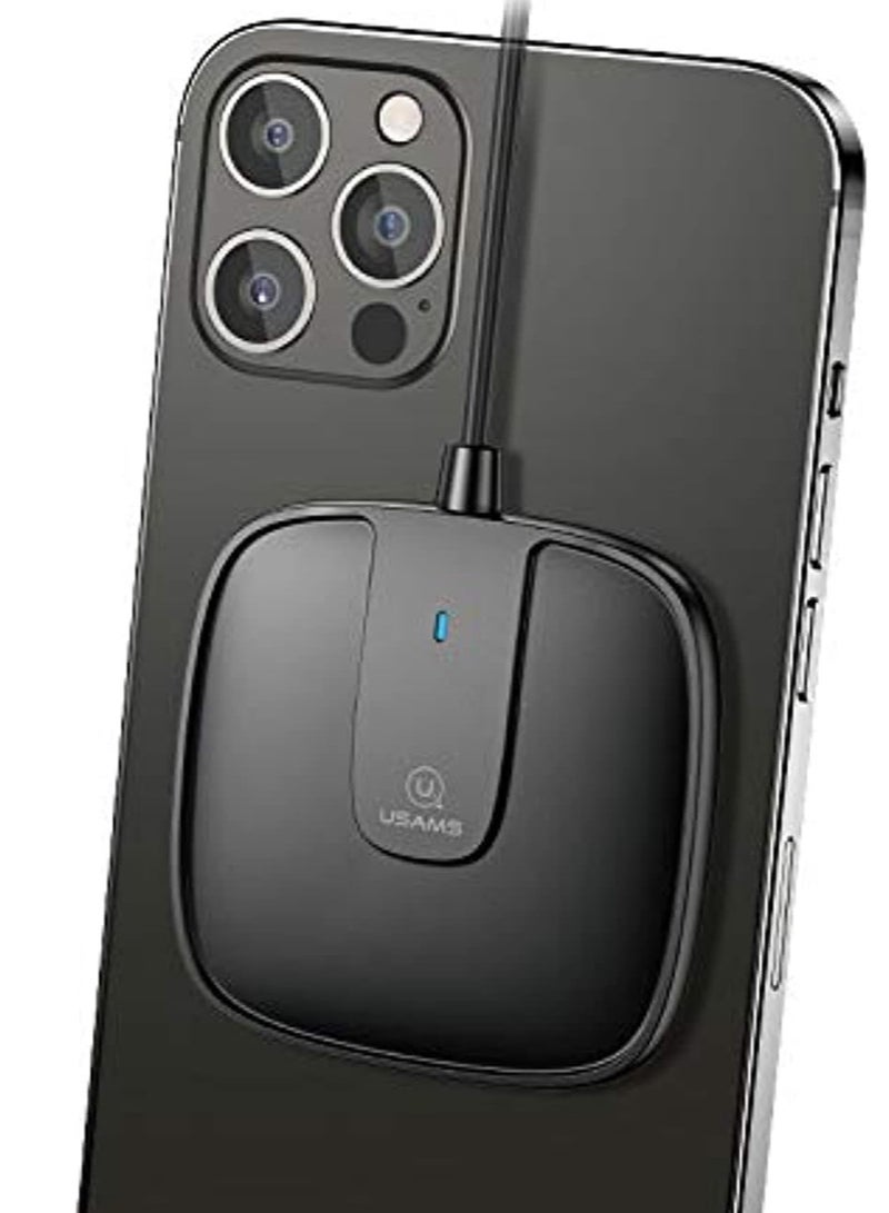 USAMS Magnetic Wireless Fast Charger 15Watt  Black - Image 1