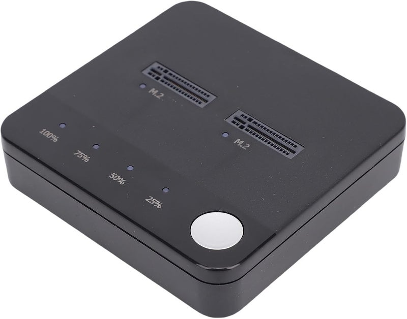M.2 NVMeSATA SSD Duplicator Cloner Dock Station, 20Gbps Offline Cloning, Dual Bay Enclosure for PCIe Supports 2230/2242/2260/2280/22110, Powered, Portable with - Image 4