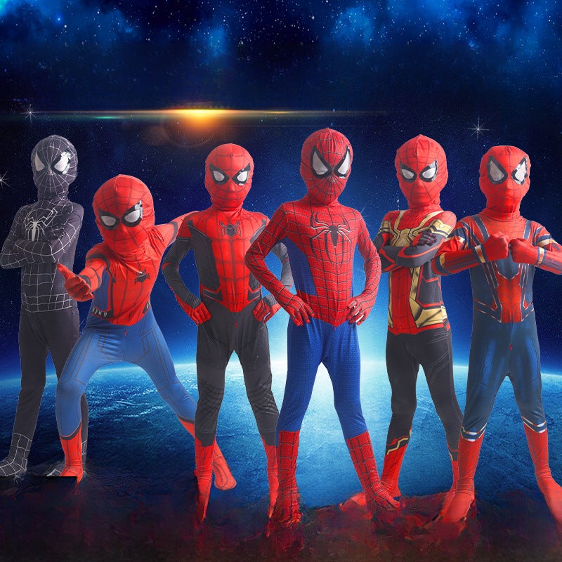 Adult Kid Spiderman Cosplay Costume Halloween Hero expedition  - Image 4