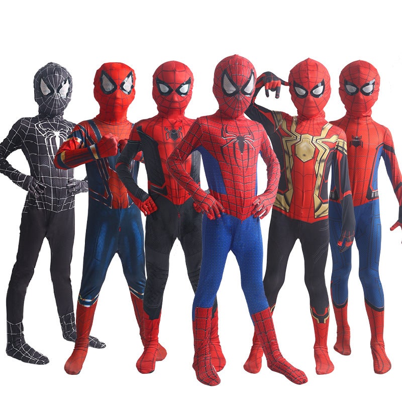 Adult Kid Spiderman Cosplay Costume Halloween Hero expedition  - Image 3