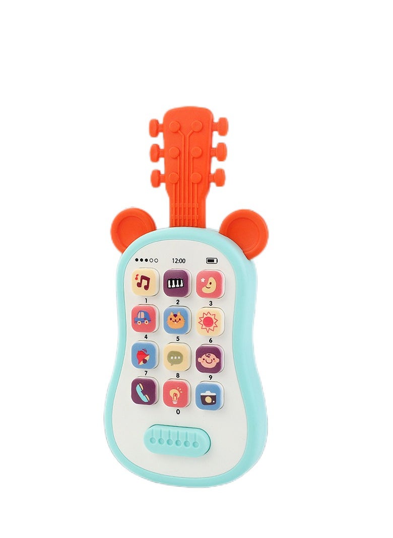 Generic Baby Phone Toy for Baby with Early Education & Music, Learning Educational guitar TOYS Kids Phone, Sensory Toys for Toddlers Kids Boys and Girls Gifts (Blue guitar Phone)  - Image 1