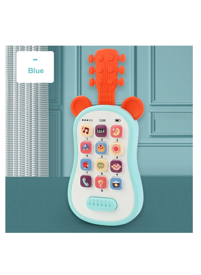 Generic Baby Phone Toy for Baby with Early Education & Music, Learning Educational guitar TOYS Kids Phone, Sensory Toys for Toddlers Kids Boys and Girls Gifts (Blue guitar Phone)  - Image 3
