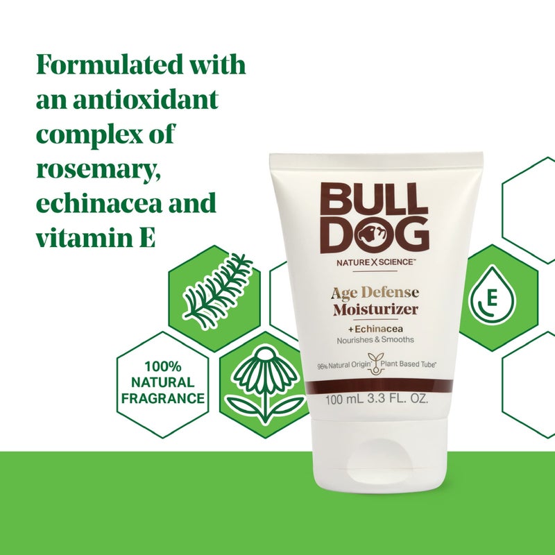 BULLDOG Mens Skincare and Grooming Face Moisturizer Age Defense, 3.3 Fluid Ounce - Image 2