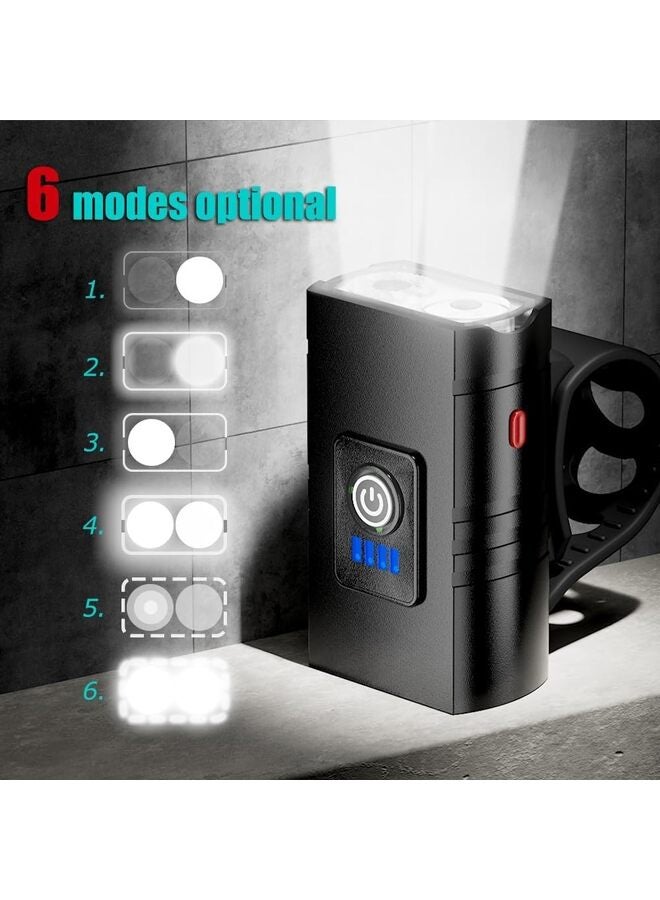 LAMAY USB Rechargeable Bike Lights Set, Bike Headlight 3T6 LED 3000LM,Super Bright Headlight Front Lights and Back Rear LED,3+5 Light Mode Fits All Bicycles, Mountain,Road/A - Image 3