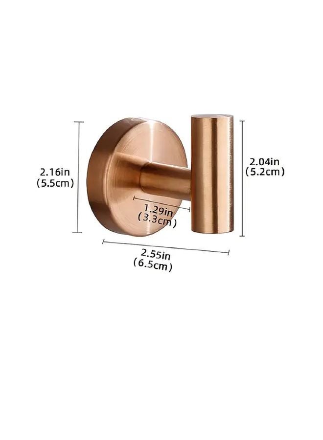 4Pcs Rose Golden 304 Stainless Steel Single Hook For Clothes And Hat - Image 1