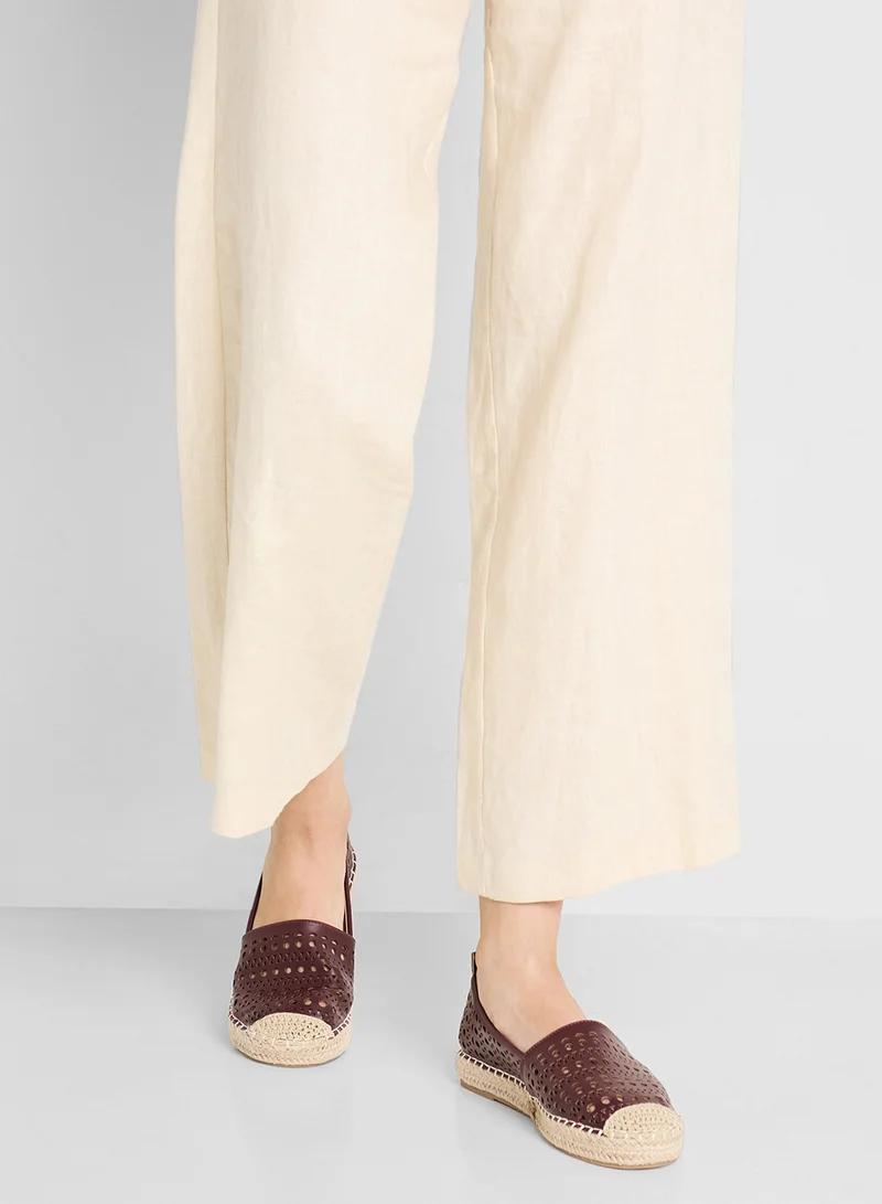 Ella Brown Laser Cut Espadrille for Women | Best Price UAE