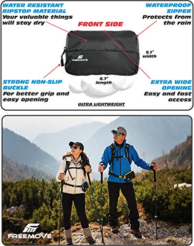 FREEMOVE External Detachable Pocket for Backpacks and Waist Belts, Durable, Lightweight and Water-resistant Great for Hiking, Running, Jogging, Cycling, Biking, Skiing, Water Sports, Rave Festival, Traveling - Image 3