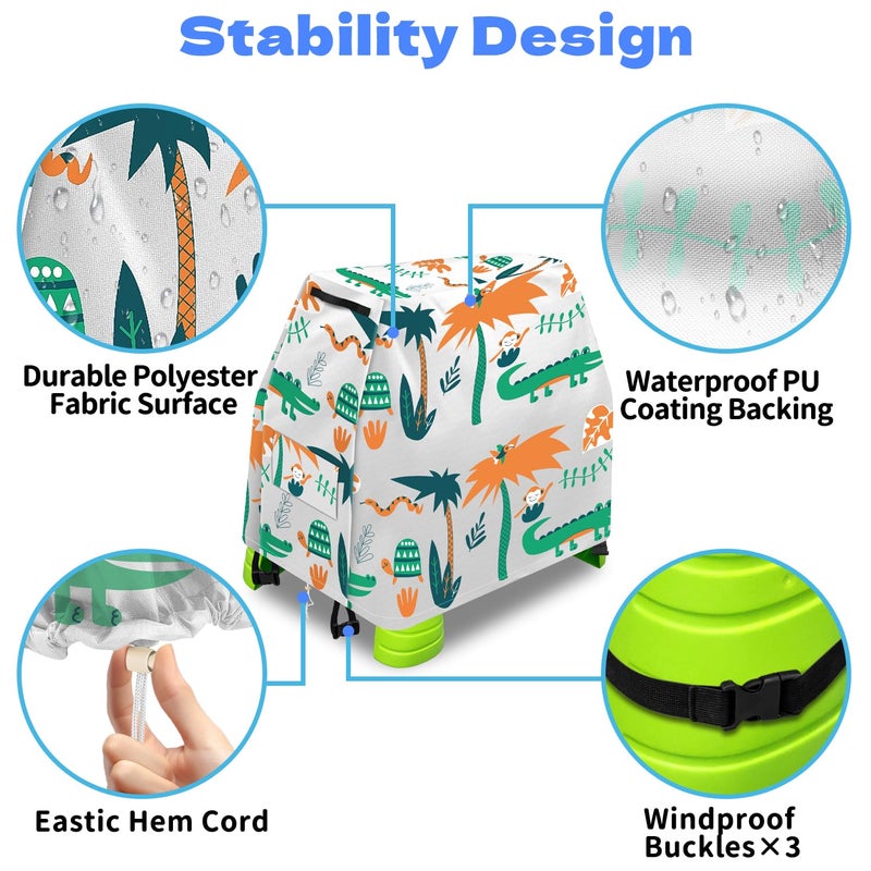Intoypad Kids Water Table Cover for Step2 Rain Showers Water Table Accessories, Outdoor Toys Waterproof Sunshade Dust Cover for Toddlers 1-3 Outdside Step 2 Watertable Toys for Kids Ages 3-5 - Image 5
