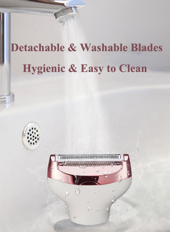 XiuWoo Women's Electric Razor Bikini Trimmer, 4-in-1 Cordless Shaver for Face, Legs, Underarms, Pubic Hair – Wet/Dry Use, Painless Hair Removal - Image 5