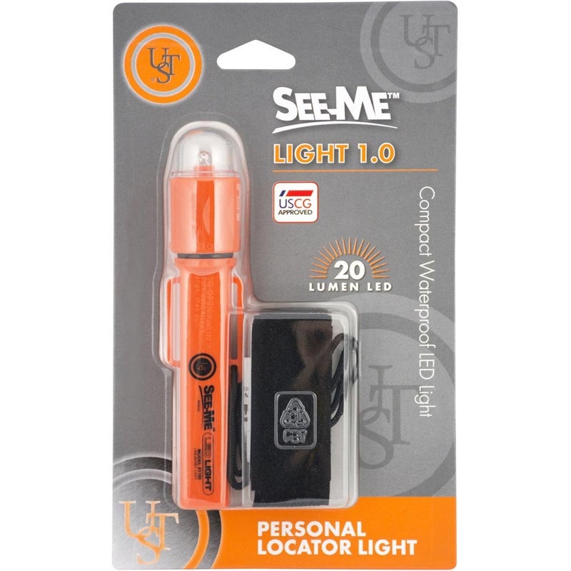 ust See-Me 1.0 Waterproof 20 Lumen Steady-On LED Light for Emergency, Camping, Hiking and Outdoor Survival, Orange, One Size (20-51150-08) - Image 2
