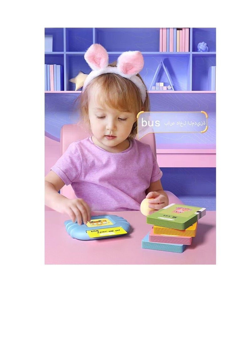 kids Sight Words Games Talking Flash 265 Cards Learning Machine Education Electronic Book Toddlers 2 to 6 Years Reading Gadget Arabic to English - Image 3