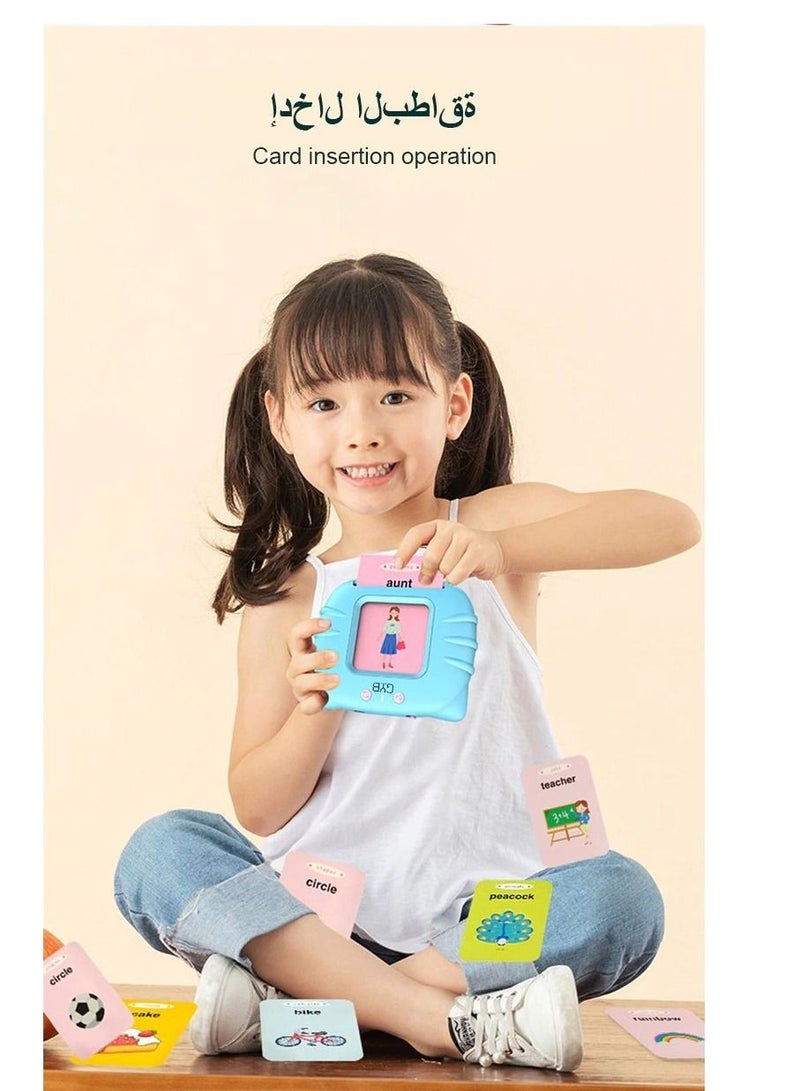 kids Sight Words Games Talking Flash 265 Cards Learning Machine Education Electronic Book Toddlers 2 to 6 Years Reading Gadget Arabic to English - Image 1