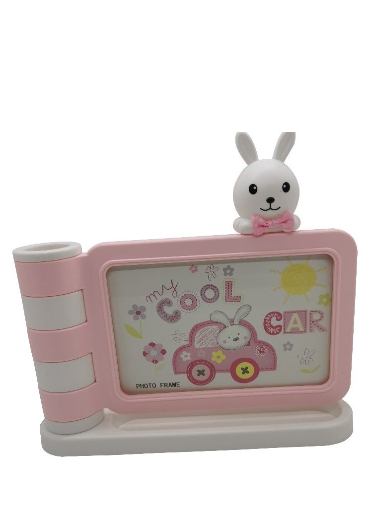 Creative Design Home Office Decor Kid's Photo Frame with Pencil Holder - Image 1