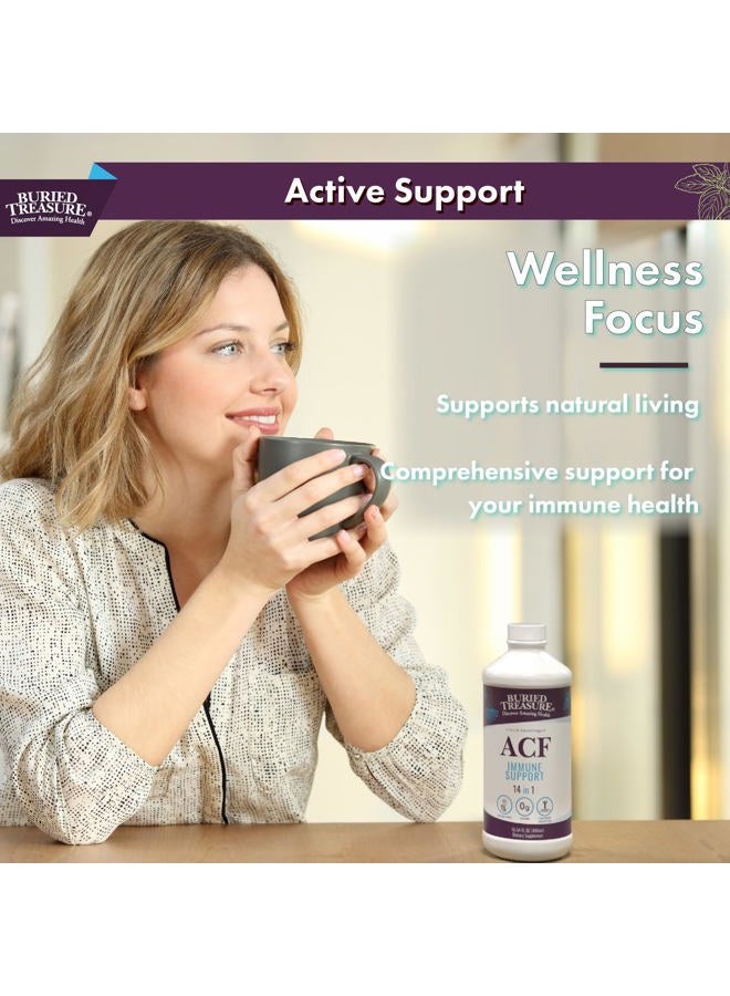 Buried Treasure ACF Immune Support - 16 oz, 16 Servings, Vitamin C, Elderberry, Zinc, Liquid Immune Booster with Vitamins and Minerals w/ Dose Cup - Image 4