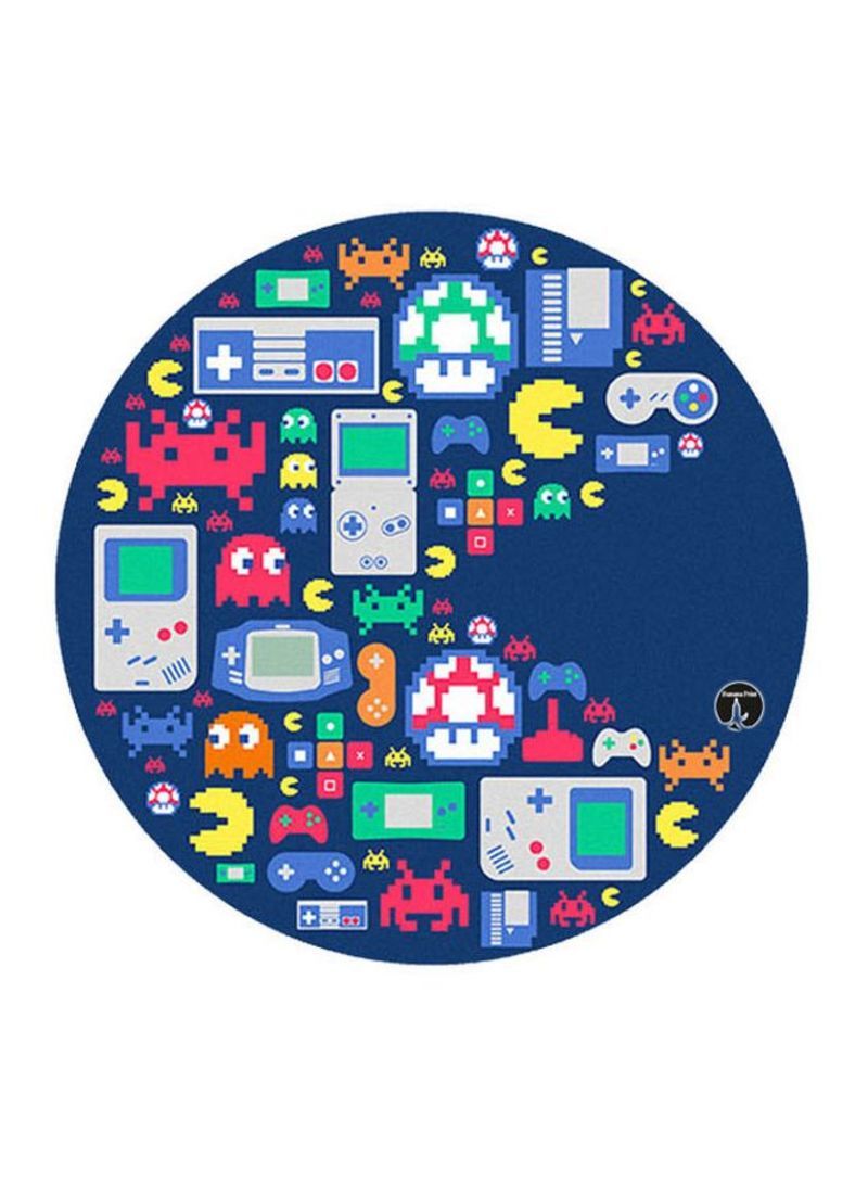 RKN Pac Man Printed Mousepad Blue/White/Green