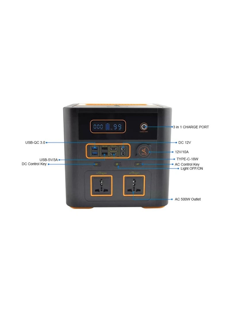 Toby's - Toby's TBS 150A Power Station Wireless Charger 150000mAh Portable Power Station With Inverter And 555W Output Frequency - Image 1