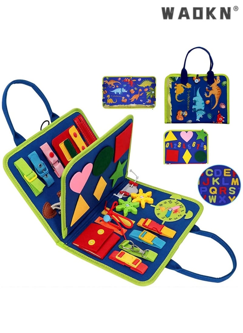 WAOKN - Montessori Early Learning Toys Boost Toddlers' Basic Skills, Travel Educational Toys Foster Dressing Independence, Sensory Toys for 3-4 Year Old Boys & Girls - Image 1
