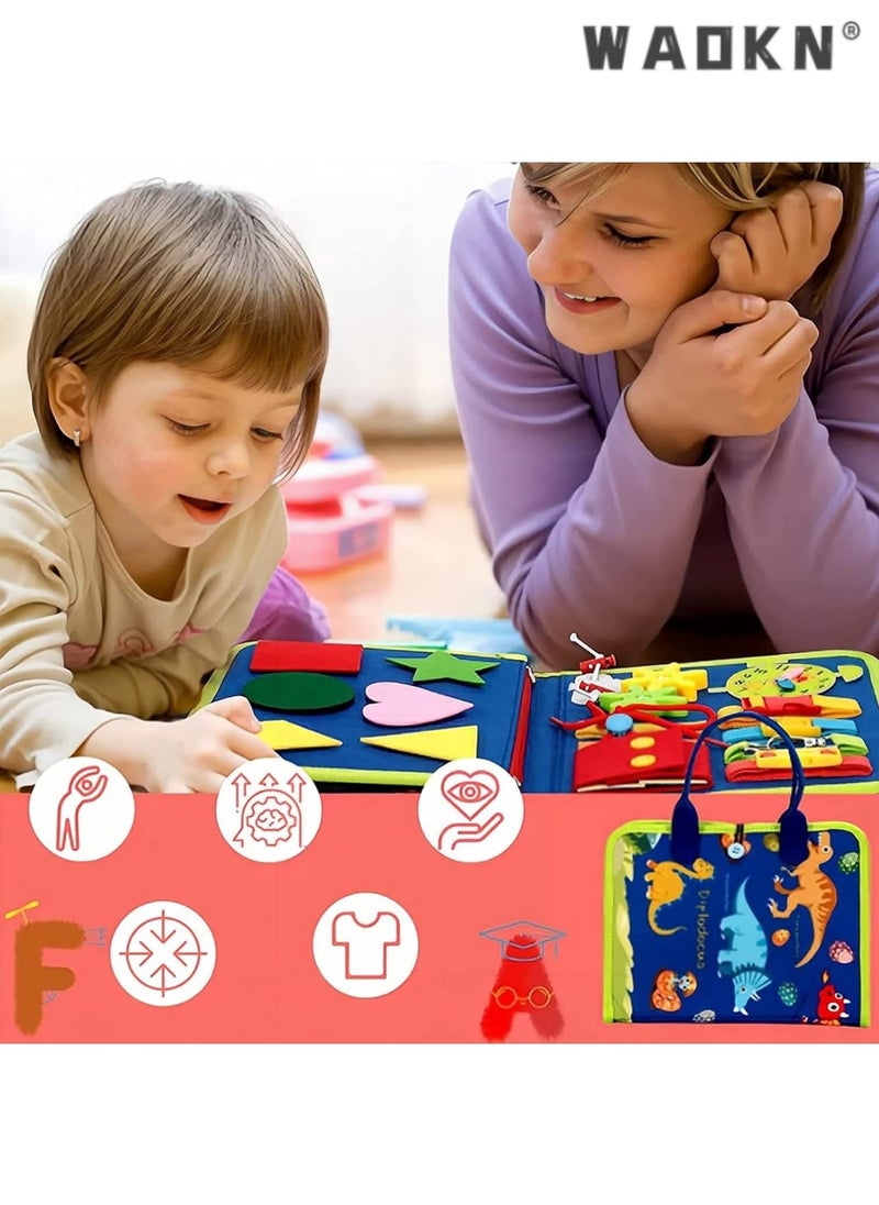 WAOKN - Montessori Early Learning Toys Boost Toddlers' Basic Skills, Travel Educational Toys Foster Dressing Independence, Sensory Toys for 3-4 Year Old Boys & Girls - Image 1