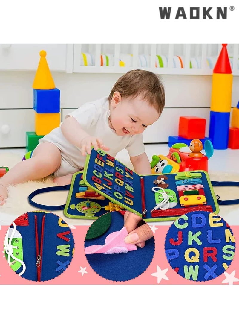 WAOKN - Montessori Early Learning Toys Boost Toddlers' Basic Skills, Travel Educational Toys Foster Dressing Independence, Sensory Toys for 3-4 Year Old Boys & Girls - Image 1