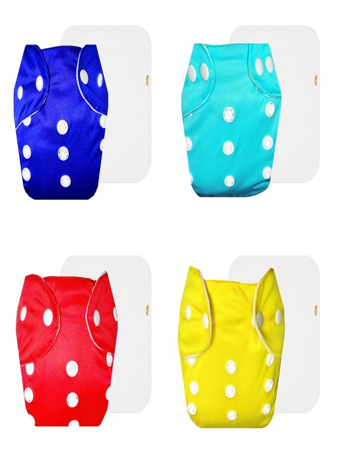 حفاضات دمبلدو لايت القماشية مع حشوة قطنية (عبوة من 4 قطع) | شعور بالجفاف والراحة | قابلة لإعادة الاستخدام والغسل | أزرار كبس قابلة للتعديل | تغيير حفاضات بدون قلق | من 3 أشهر إلى سنتين | للجنسين - Image 1