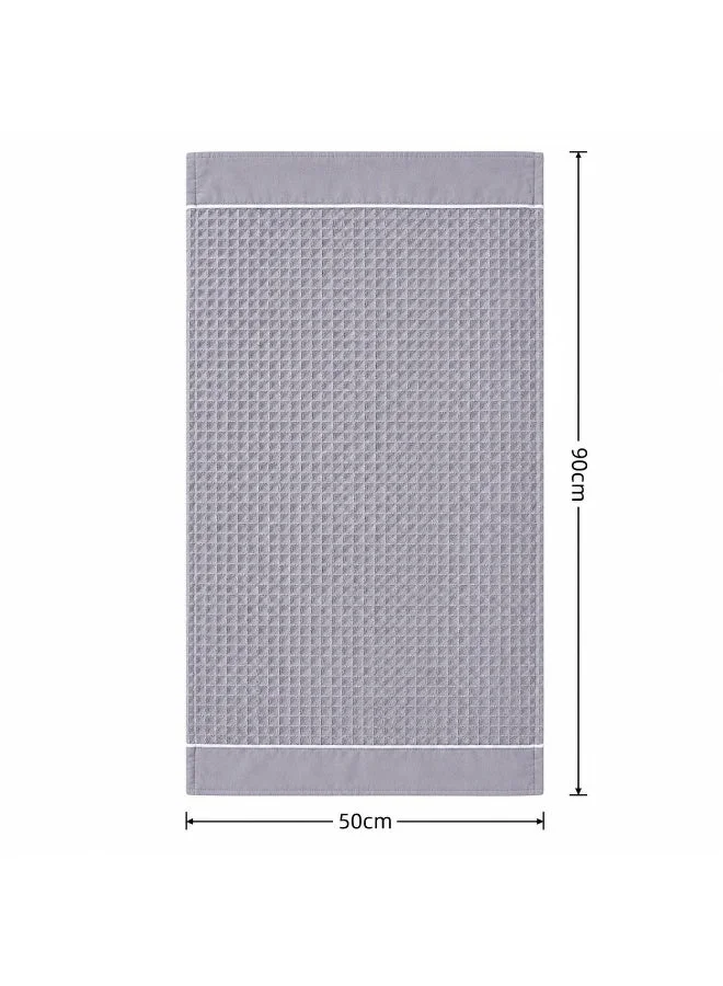 دوناتيلا مناشف يد (عبوة من قطعتين، 50 × 90 سم) – مايكروفايبر 310 GSM بنسيج وافل – فائقة النعومة وعالية الامتصاص وسريعة الجفاف، خفيفة الوزن بلون سادة للحمام، الجيم، السبا والسفر.