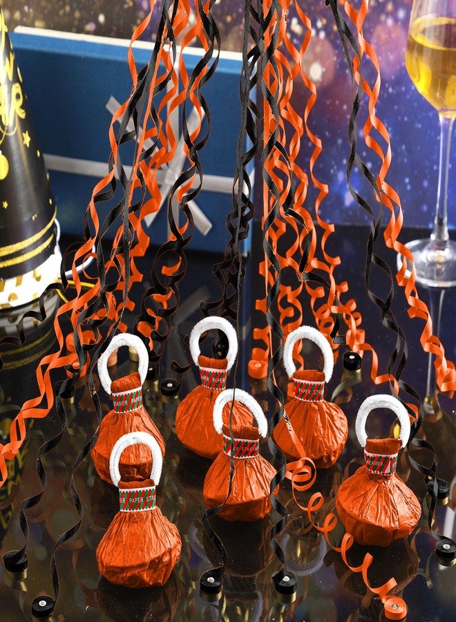 WinnerWhy 30 Pcs Hand Throw Streamers Poppers Confetti Poppers No Mess Paper Crackers Confetti for Halloween Christmas Birthday Wedding Celebrations Party Favor Decor Supplies(Black and Orange) - Image 4