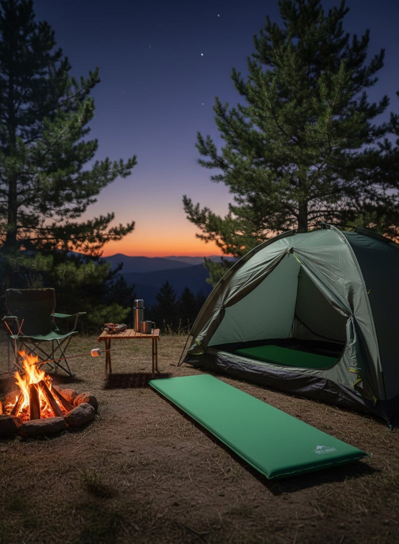 بست واي مرتبة تخييم قابلة للنفخ الذاتي – سهلة الطي والتخزين – فرشة تخيم في كيس مدمج – خفيفة ومريحة للنوم أثناء الرحلات البرية والتخييم – لون أخضر 26-68058 - Image 2