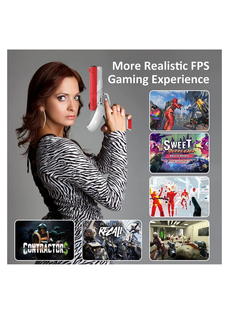 VR Controller for Oculus/Meta Quest 2,Compatible with Quest 2 Gun Stock, Gun Controller for Oculus Quest 2,Pistol Grip Accessories for FPS Game,Pistolwhip Enhanced VR Shooting Game Experience