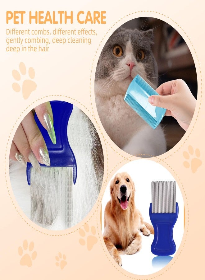 HESSION 6 Pack Flea Lice Combs Removal Dandruff Comb with Metal Teeth Double Sided Fine Combs Metal Teeth Flea Lice Combs for Pets Kids Adults (Orange) - Image 4