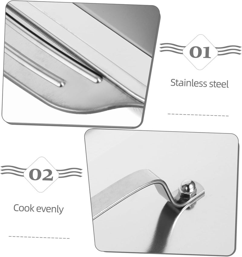 Swejos Swejos Stainless Steel Roasting Pan Casserole Dish with Lid Fish Roaster Tray Rectangular Seafood Pan Kitchen Serving Dish (Pack of 1)  - Image 5