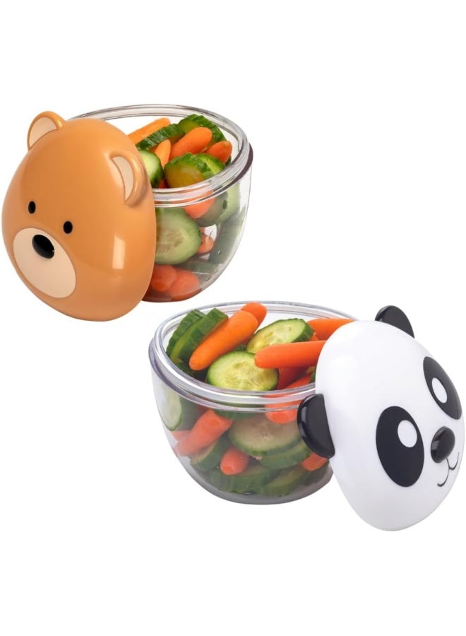 melii Adorable Airtight, Leakproof Kids Food Storage Set - Bear And Panda - Image 1