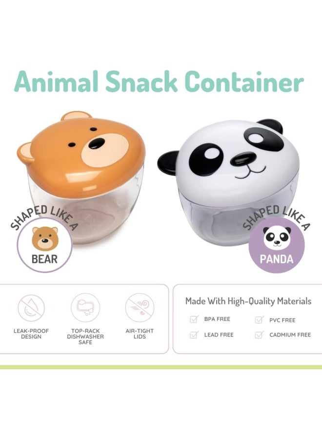 melii Adorable Airtight, Leakproof Kids Food Storage Set - Bear And Panda - Image 2