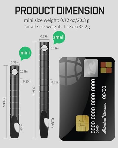 TISUR Keychain Pry Bar, Titanium Mini EDC Prybar Multitool with Bottle Opener, Pocket Small Keychain Tools for Every Day Carry(Black-Mini) - Image 2