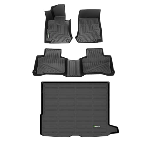 HAFIDI Floor Mats Cargo Liner Set Fit for 20162022 Mercedes Benz GLC GLC 250 GLC 300 GLC 350e Not for Coupe All Weather TPE AntiSlip Full Set Floor Liners Custom Accessories Black