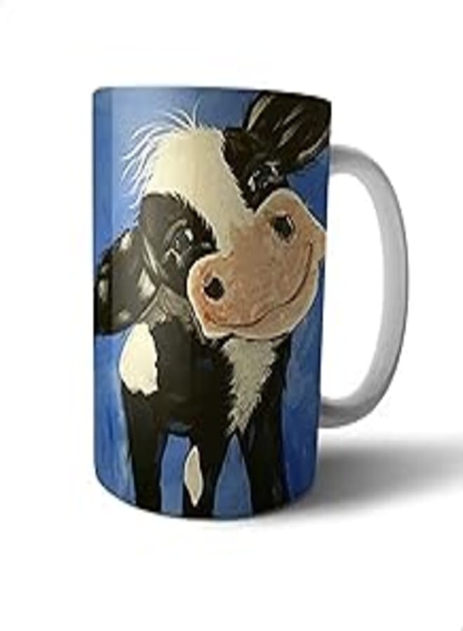 OR Ceramic Smiling Cow Print Mug - Multi Color