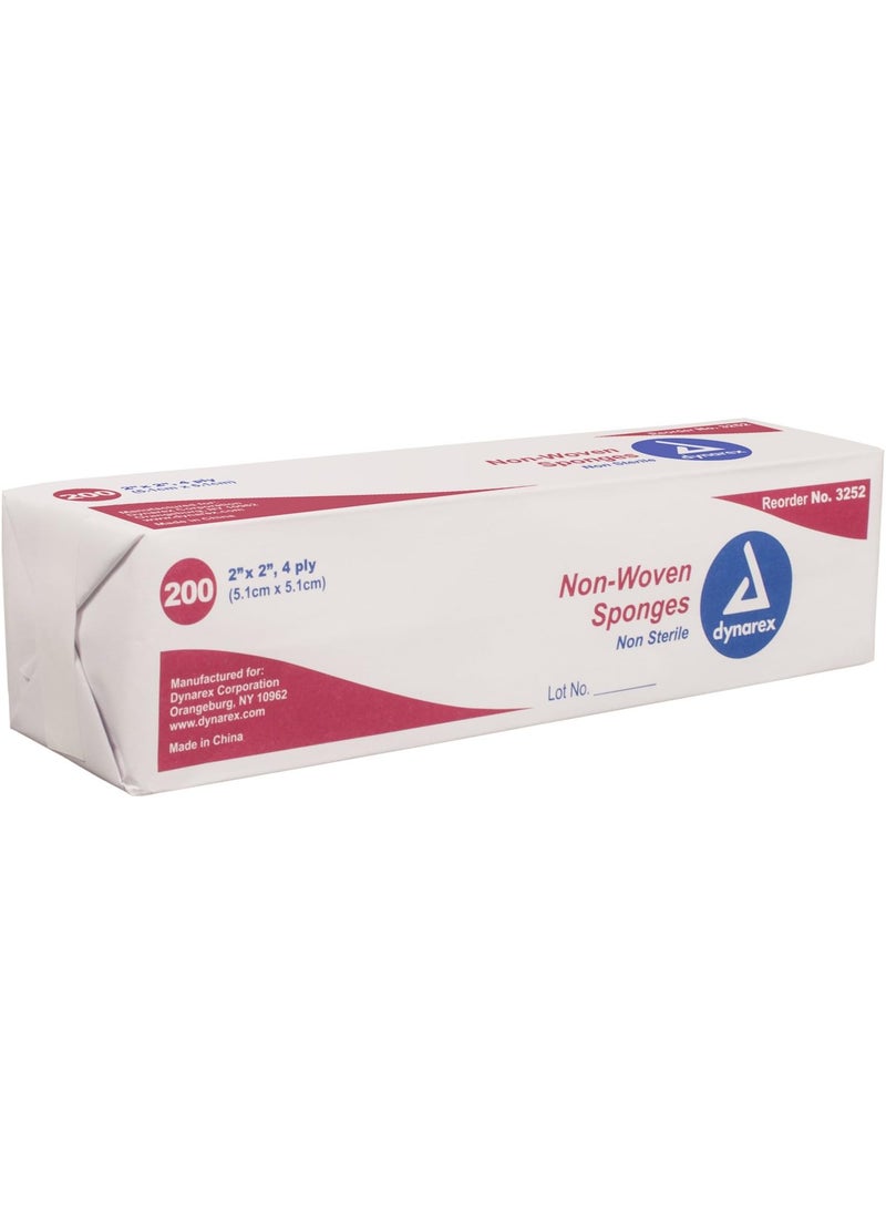 Dynarex NonWoven Sponge NS 4Ply  2x2200Box  2 Pack 2 