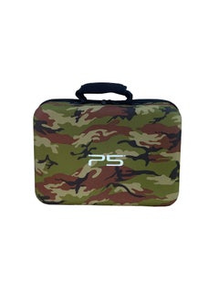 CARONIC Travel Handbag For PS5 Console Shockproof Shoulder Bag Green Army  - Image 1