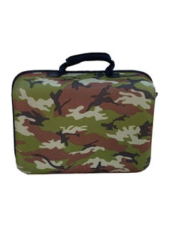 CARONIC Travel Handbag For PS5 Console Shockproof Shoulder Bag Green Army  - Image 3