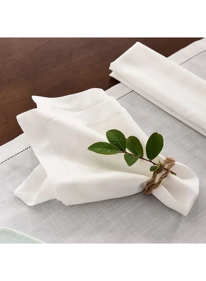 4pcs Khaki Square Polyester Napkins 17 72x17 72 Inch Easy Clean Table Decor - Image 2