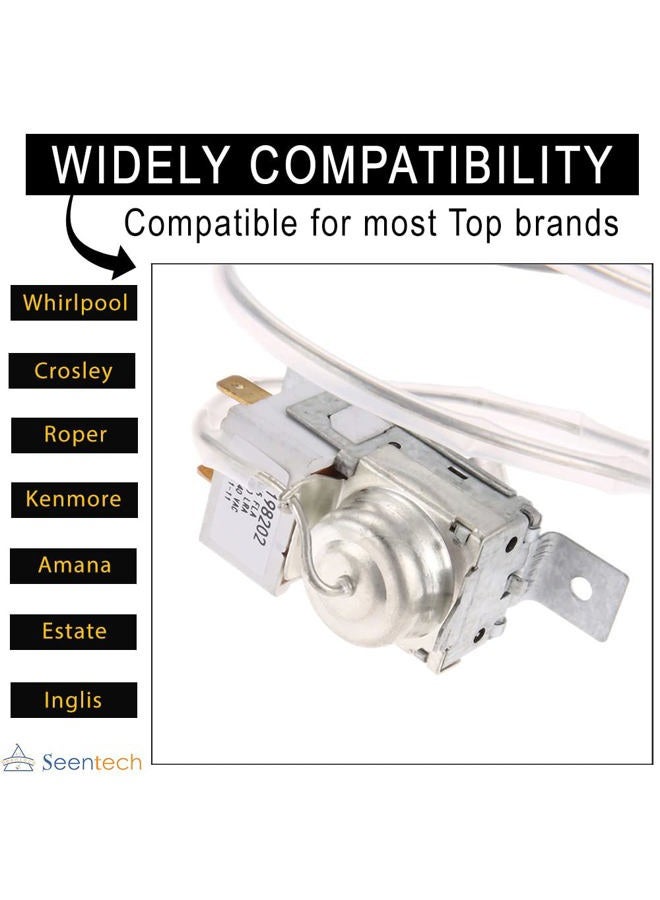 Seentech 2198202 Refrigerator Cold Control Thermostat - Exact Fit for Whirlpool,Kenmore. Replaces Part Numbers: WP2198202 2161284 2198201 PS11739232 AP6006166 - Image 2