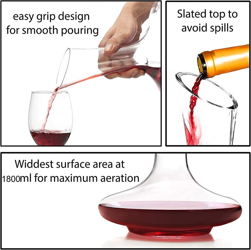 Glass Whiskey Decanter with Stopper, Liquor Bottle for Scotch, Bourbon, Vodka, Wine, Bar Decor (Decanter Swinging Design)  - Image 5
