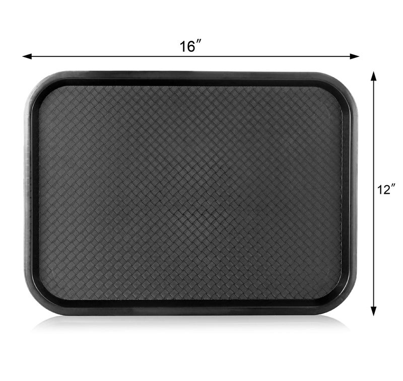 New Star Foodservice Fast Food Tray, Set of 12 (Black, 12 by 16-Inch) - Image 2