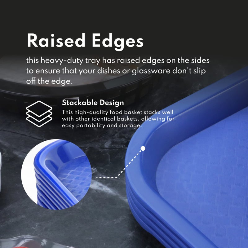 New Star Foodservice Fast Food Tray, Set of 12 (Black, 12 by 16-Inch) - Image 5