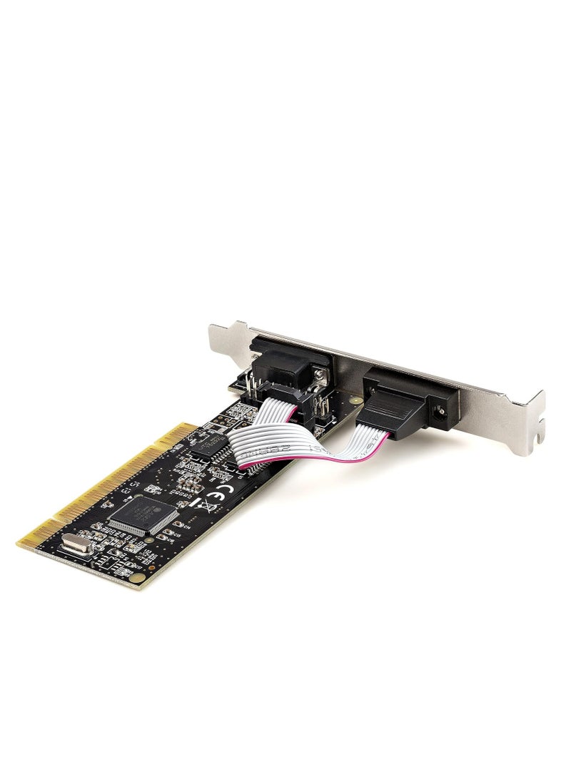 Generic - PCI Serial Parallel Combo Card with Dual Serial RS232 Ports (DB9) and 1 x Parallel LPT Port (DB25) - PCI Combo Adapter Card - PCI Expansion Card Controller - PCI to Printer Card (PCI2S1P2) - Image 1