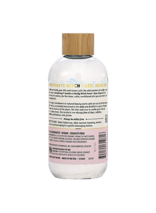 Humphrey's Humphreys, Witch Hazel, Organic Toner with Rose, Soothe & Clarify, 8 fl oz (236 ml)  - Image 2